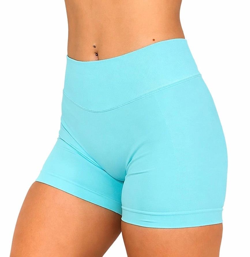 Seamless Sculpt Shorts - Sky Blue