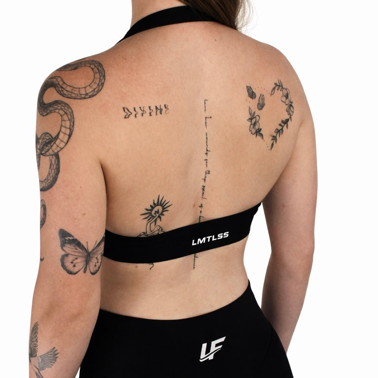 Core Halterneck Bra - Black